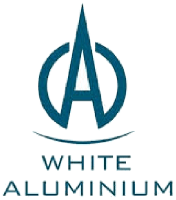 White Aluminium logo