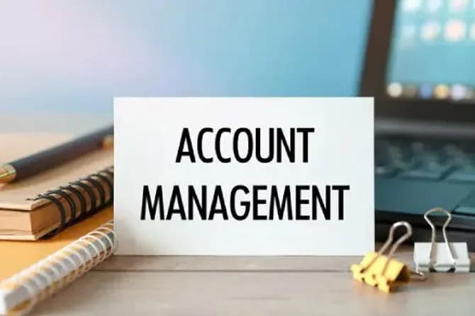 Account management documents on a desk